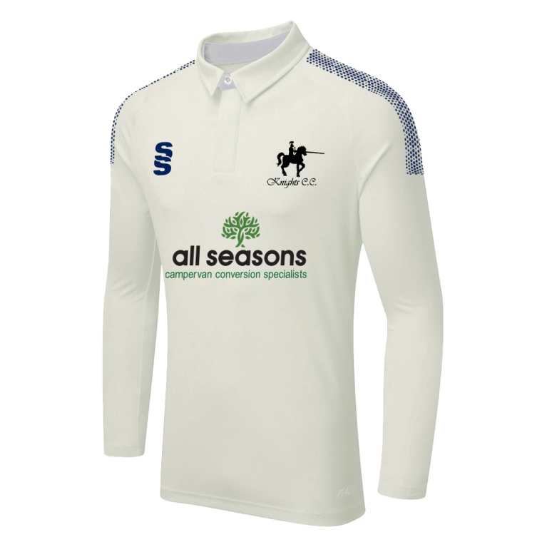 knights cc DUAL LONG SLEEVE CRICKET SHIRT (WOMENS)-Ivory